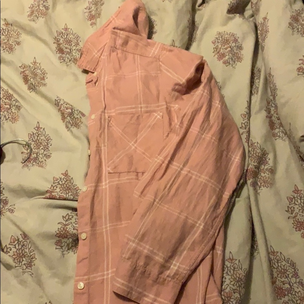 Pink button down shirt